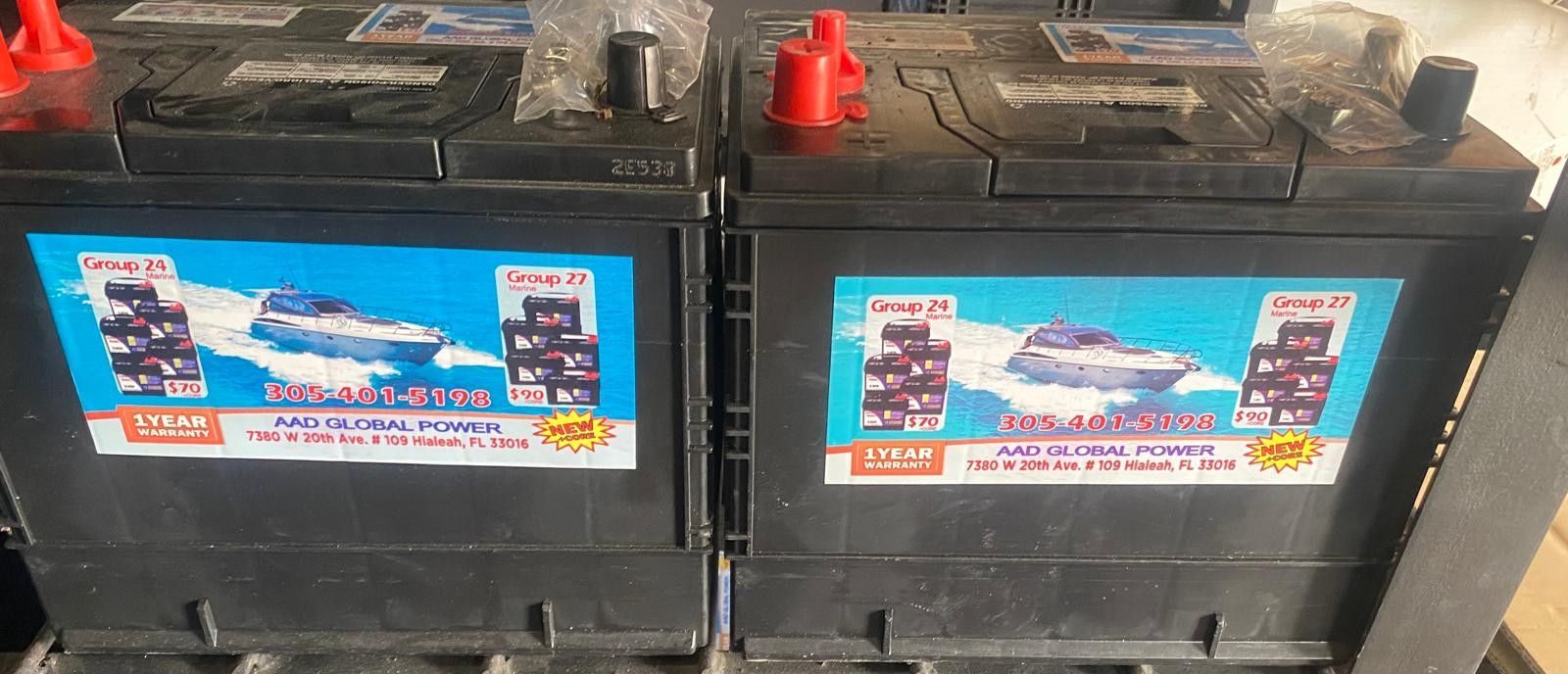 of the group-24M, a new battery with a 1-year warranty 