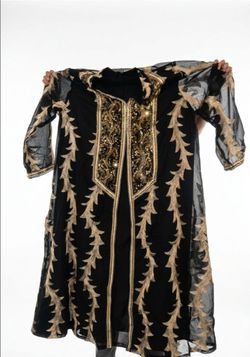 Embroidered Mesh Party Abaya (MA414)