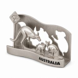 Australia Kangaroo Metal Napkin Letter Holder Souvenir