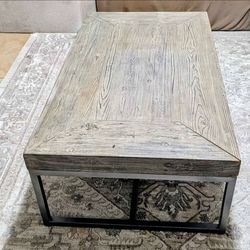 Modern Coffee Table / living room table- Wood Top & Metal Frame - Good Condition.