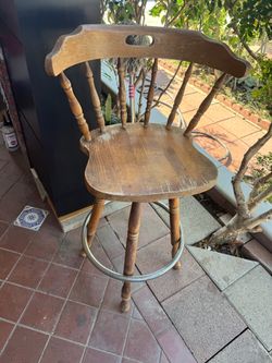 Wood barstool