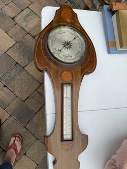 Vintage Barometer And Thermometer 