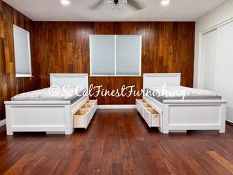 New Twin Bed And Mattress With Drawers