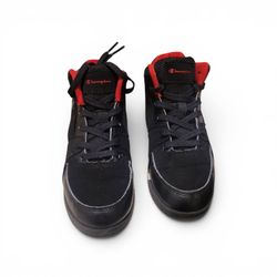 Boys Size 13 1/2 Black Champion Lace-Up Hi-Tops