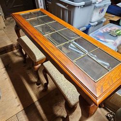 Beautiful Wood Oak Console Table