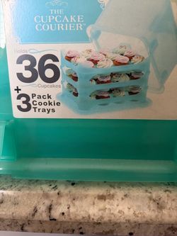 Original Cupcake Courier – Holds 36 Cupcakes – Teal/Turquoise