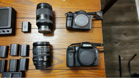 Sony a7iii , MacBook Pro, canon 7D , DJI phantom 4pro, lens and more