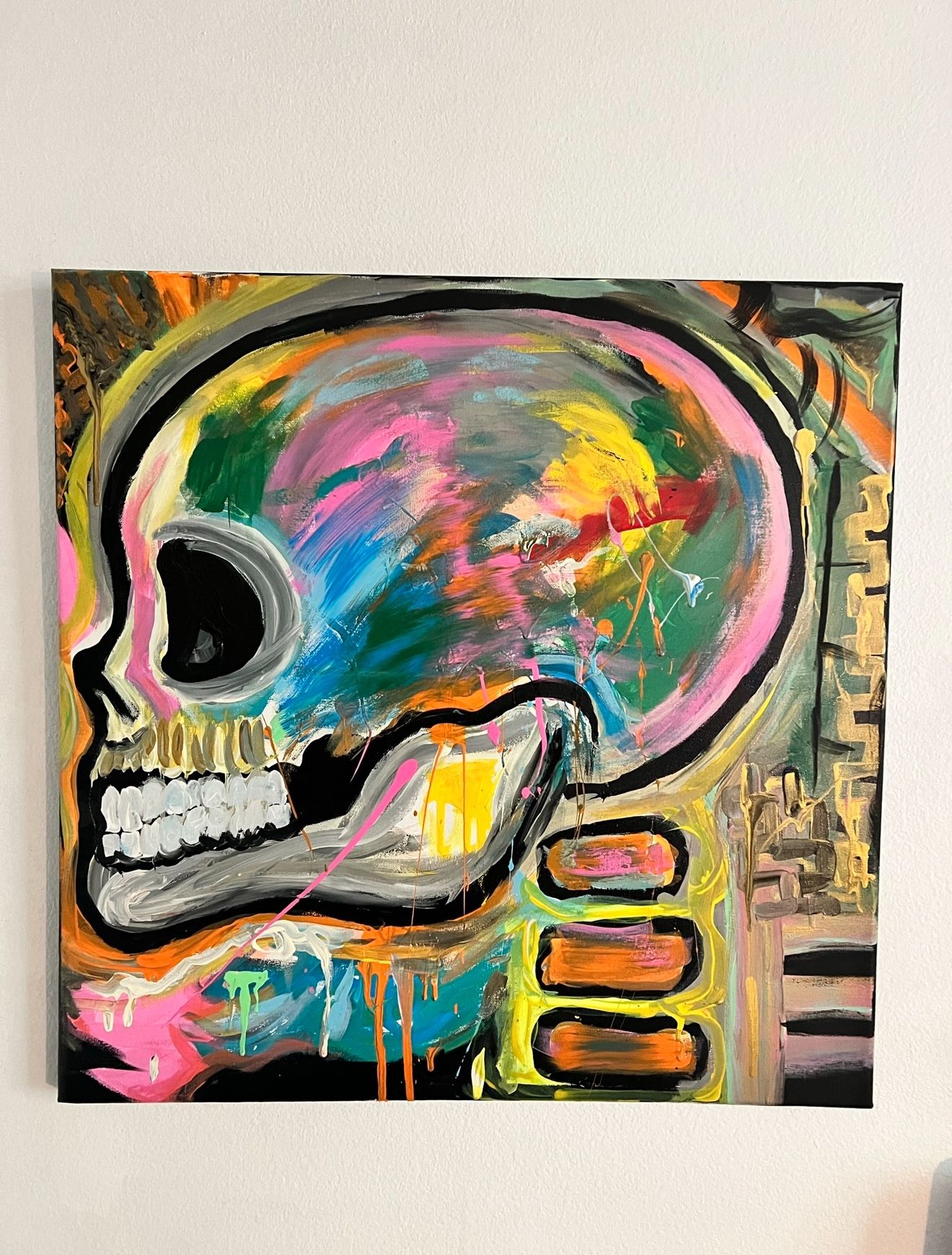 Skull Art Handmade Painting