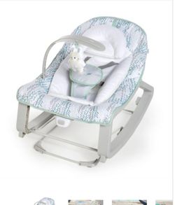 Ingenuity Keep Cozy 3-in-1 Vibrating Infant & Toddler Baby Bouncer and Rocker Chair, Gray