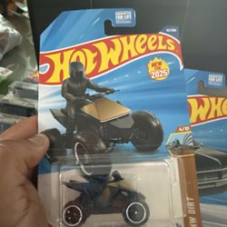 Hot Wheels 2025 Case L Tesla Cyberquad Gold Plated HW Dirt 