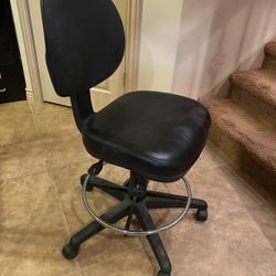 Black Office Chair Fabric Back 