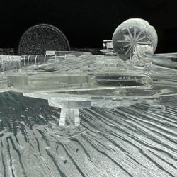 Millennium Falcon And Death Star 