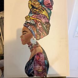 African goddess canvas picture