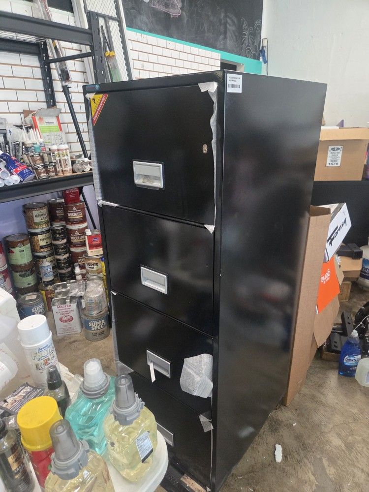 Vertical 25 inch 4-Drawer Legal Fireproof File Cabinet with Water Sea