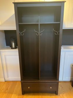 Entryway Organizer with Hooks & Drawer