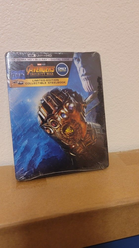 Unopened New 2019 Infinity War Movie 4K STEELBOOK Bestbuy Exclusive Never Opened Mint
