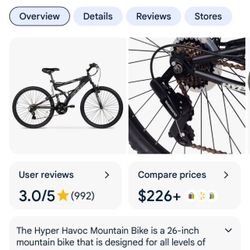 26” Hyper Havoc Mountain Bike