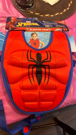 3-D Swim vest of spiderman
