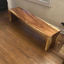 solid wood bench 