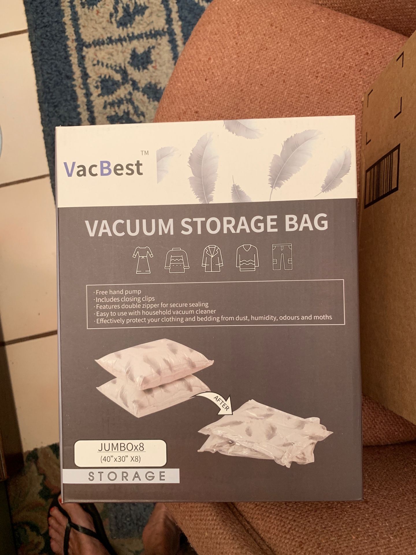 Vacuum Storage Bags -8 bags 40”x30” - Jumbo
