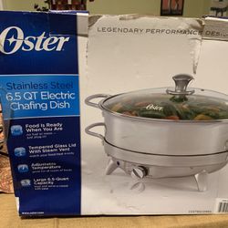 Oster Stainless Steel 6.5 Quart Electric Chafing Dish