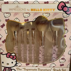 Brand New Impressions Hello Kitty Makeup Brush Set
