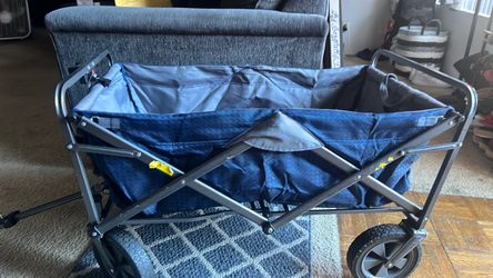 Folding Utility Wagon Cart with All-Terrain Wheels
