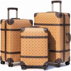 Luggage Set With Leather Accents (20”,24”,28”)