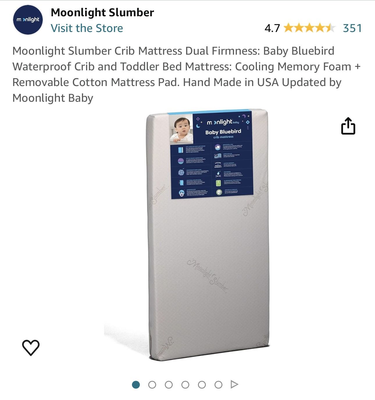 Moonlight Slumber Crib Mattress Dual Firmness