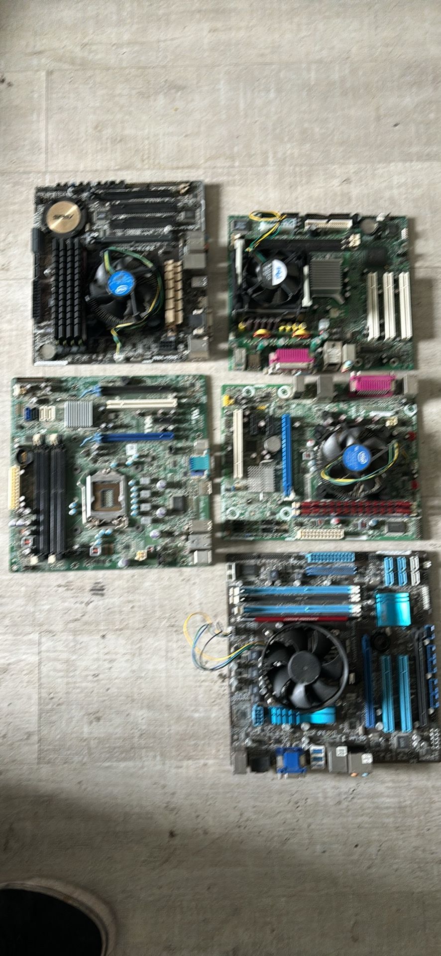 Lot 5 Motherboards Desktop Gaming There’s Ram And CPU’s