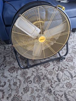 BIG ! 24 INCHES INDUSTRIAL FAN METAL BLADES WORKING GOOD!!