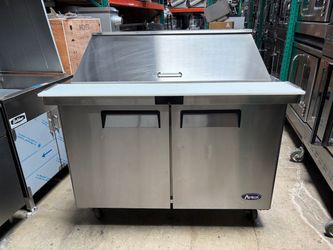 48" Mega Top Refrigerated Sandwich Prep Table Atosa MSF8306GR NSF ToppingCooler #5152 