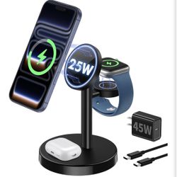 25W 3 in 1 Wireless Fast Charging Station 
