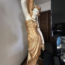 Gorgeous European Sculpture Lamp-Rebekah at the Well