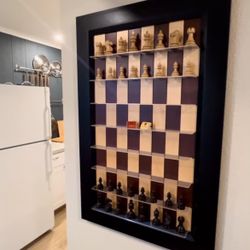 Vertical Chess Board And Pieces