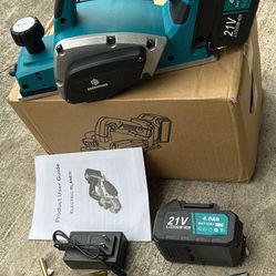Cordless Planer With 2 Battery 4.0AH charger Brand New 