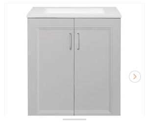 Glacier Bay 24in Vanity witha VTop - Pearl Gray