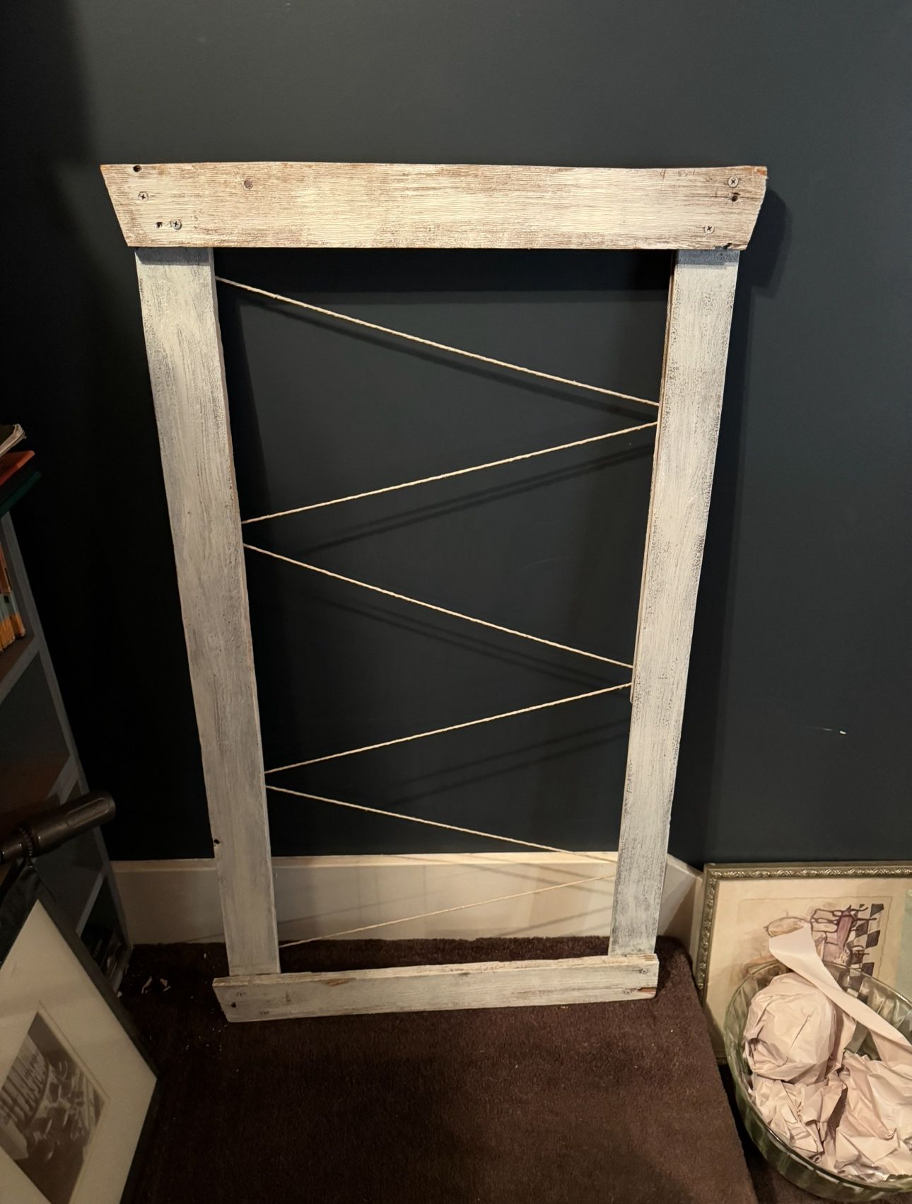 Rustic Frame With String for Picture Hanging 40.5” X 23”