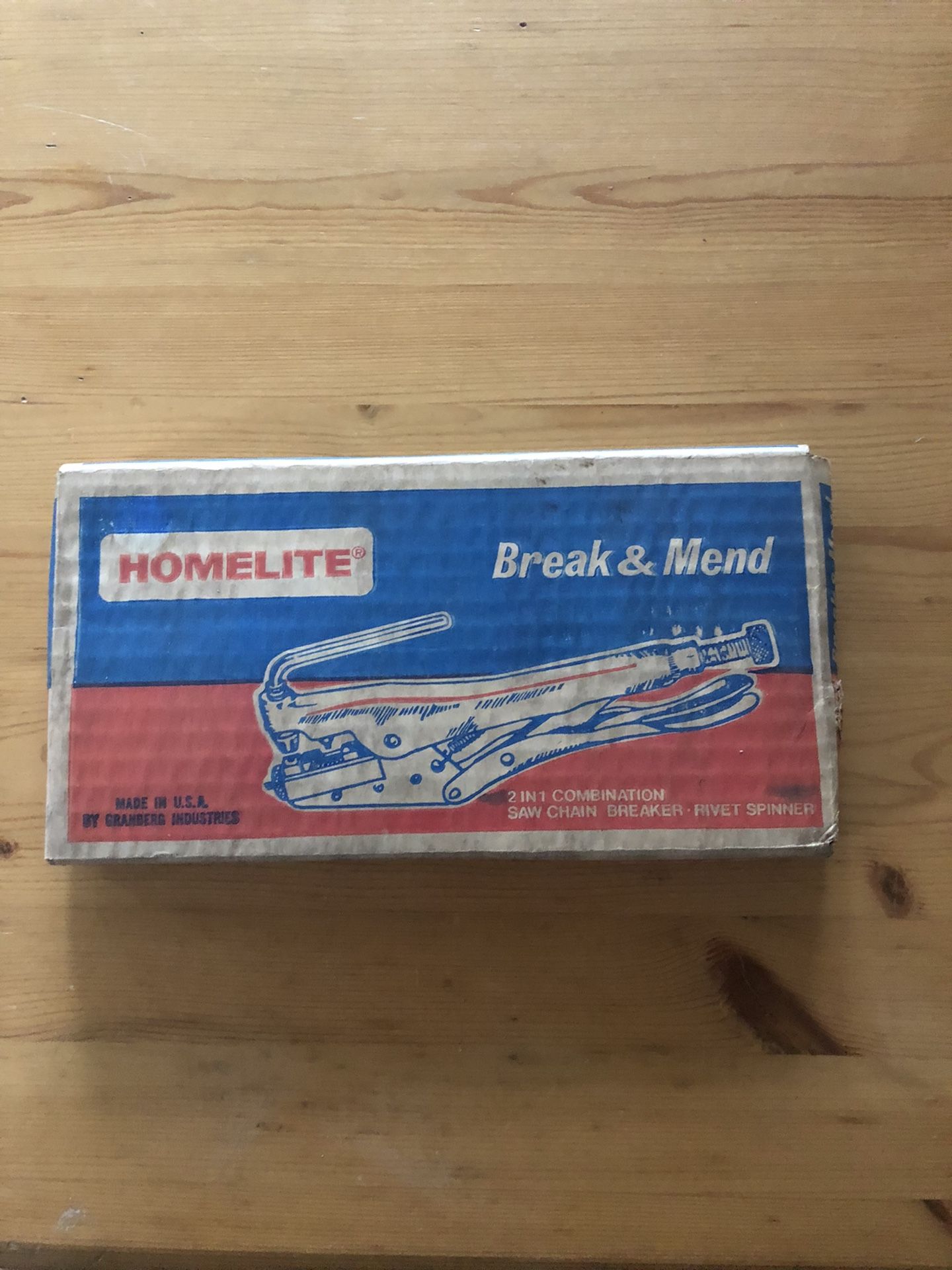 Vintage Homelite Break& Mend 2in 1 Combination Chainsaw Breaker Rivet Spinner