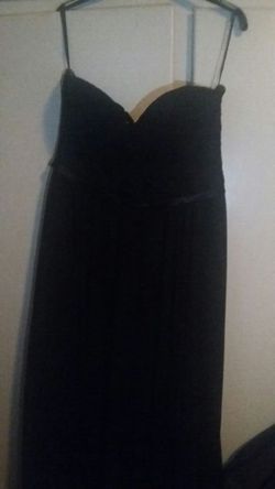 Long Black Strapless dress