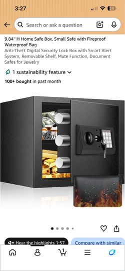 Small fireproof safe