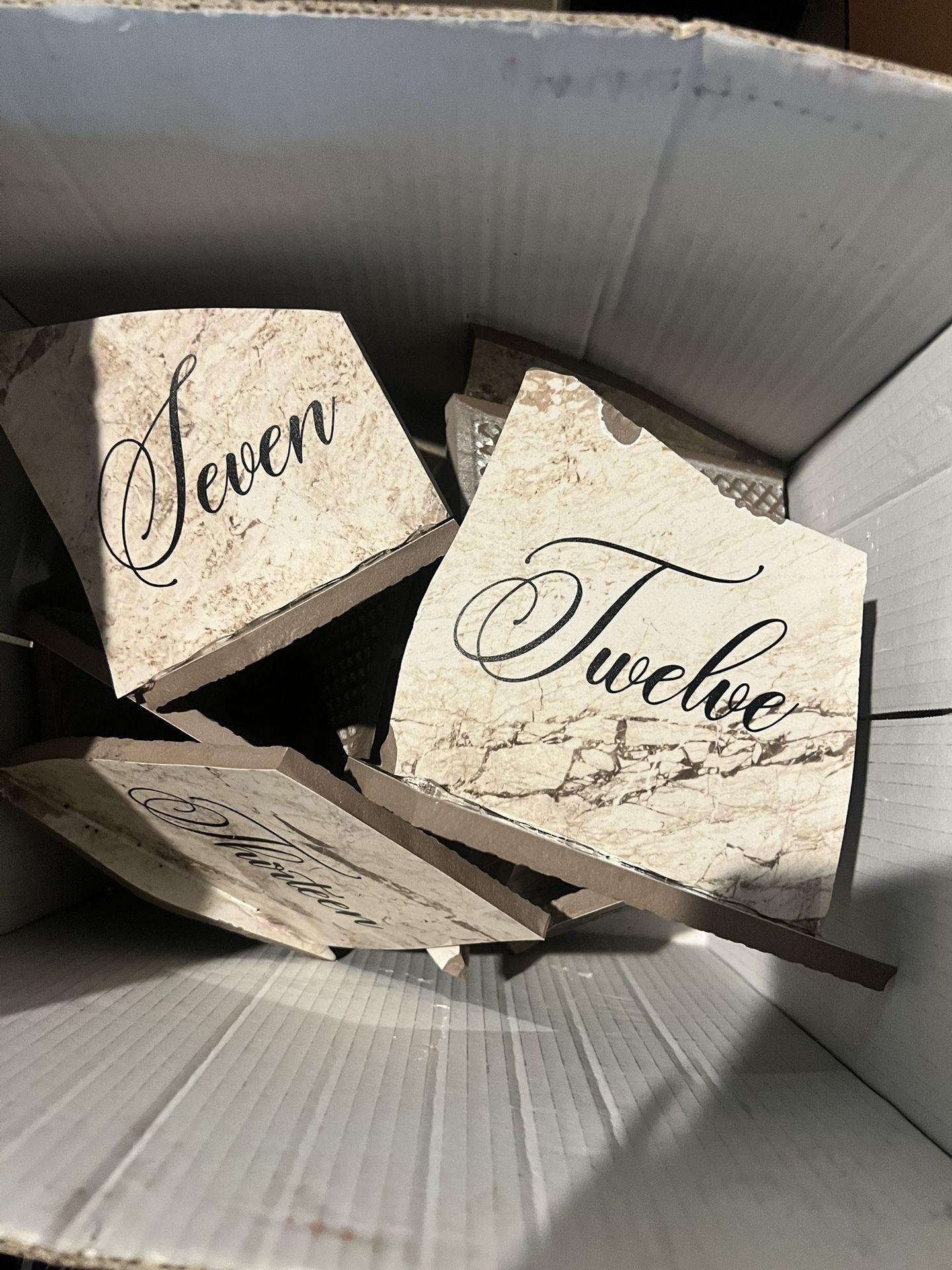 1 17 Wedding Table Numbers