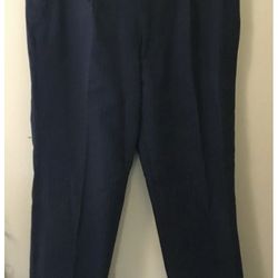 ENGLAND Navy Blue Multicolor Pinstripe Dress Pants Trousers size 32 x 28 (Short)