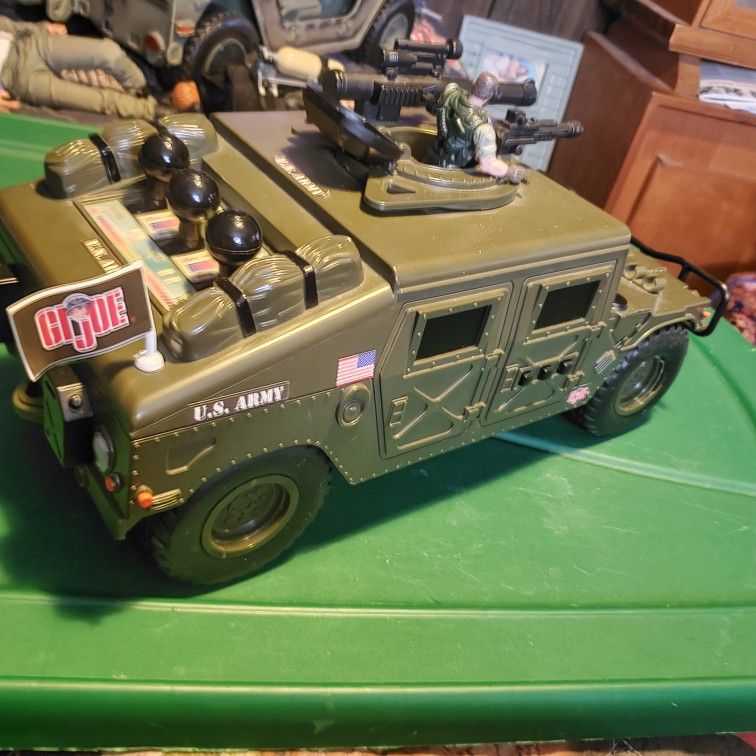 3 big gi joe vehicles submarine submarine Humvee and a Jeep