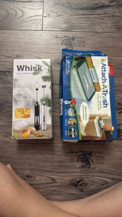 Rechargeable Milk Frother And Trash Bag Holder