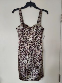 Satin Animal Print Dress