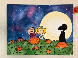 Snoopy fall painting