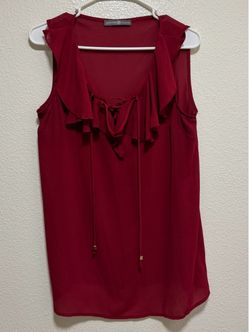 signature collection women’s burgundy tank top blouse