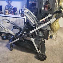 Graco Ready2Grow LX 2.0 Double Stroller Features Bench Seat and Standing Platform 