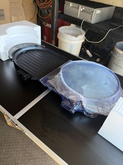 2 In 1 Hot Pot Barbecue Grill, Korean Hot Pot BBQ Grill with 2 Controller & Lid